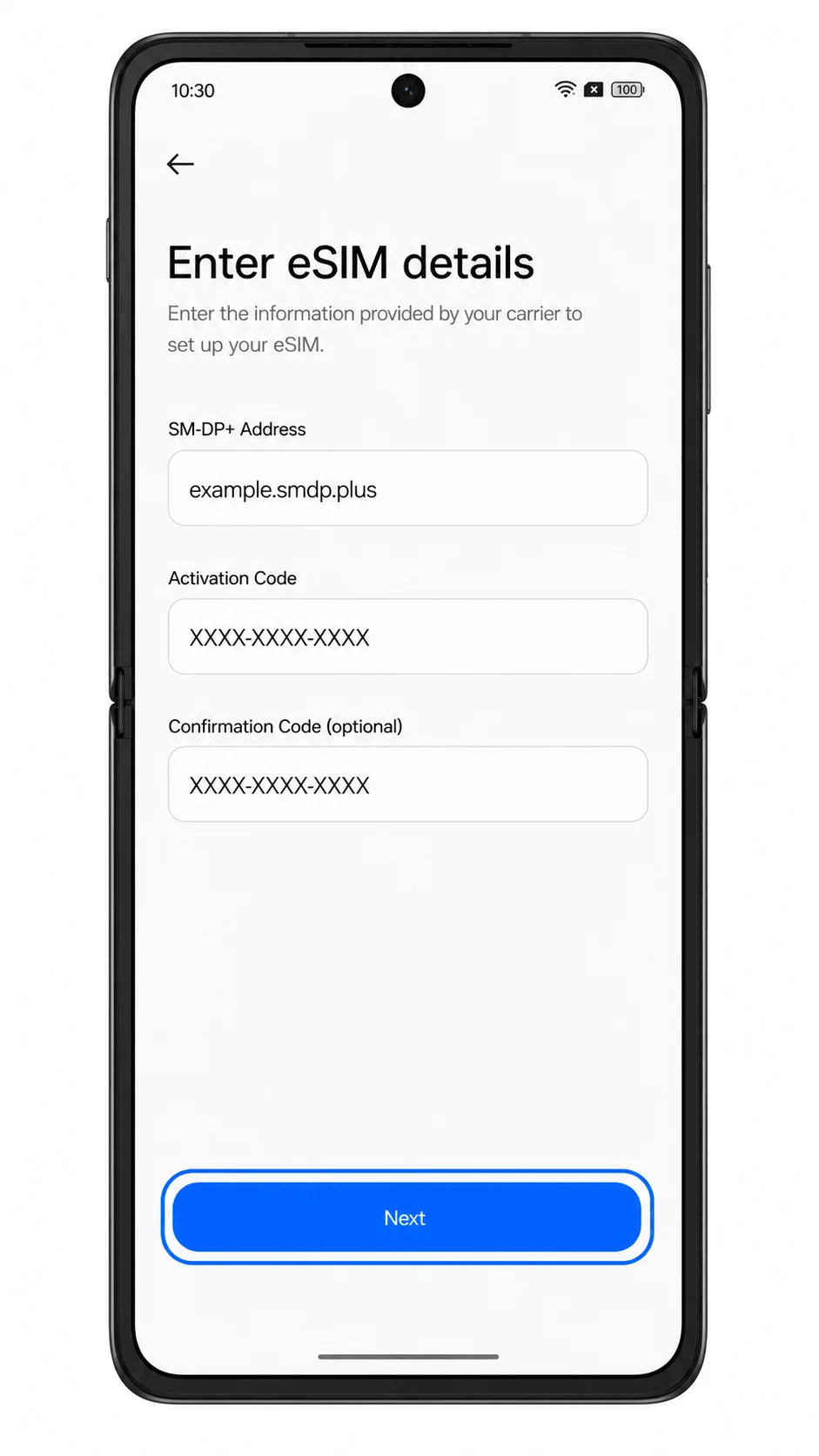 OPPO Find N3 Flip eSIM Activation Code OPPO Find N3 Flip eSIM Activation Code