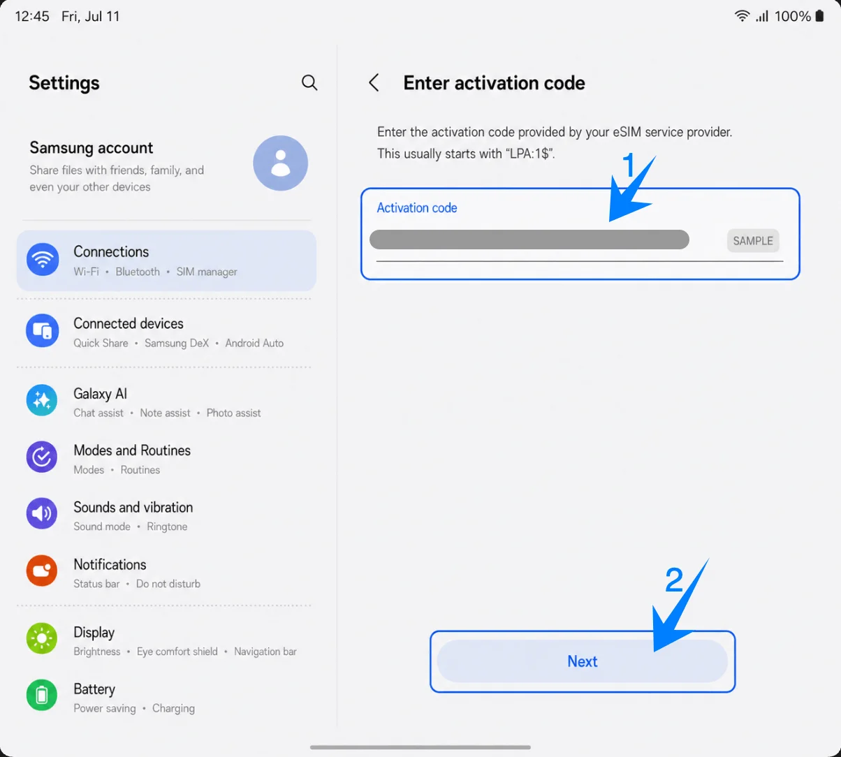 Activation Code Z Fold7