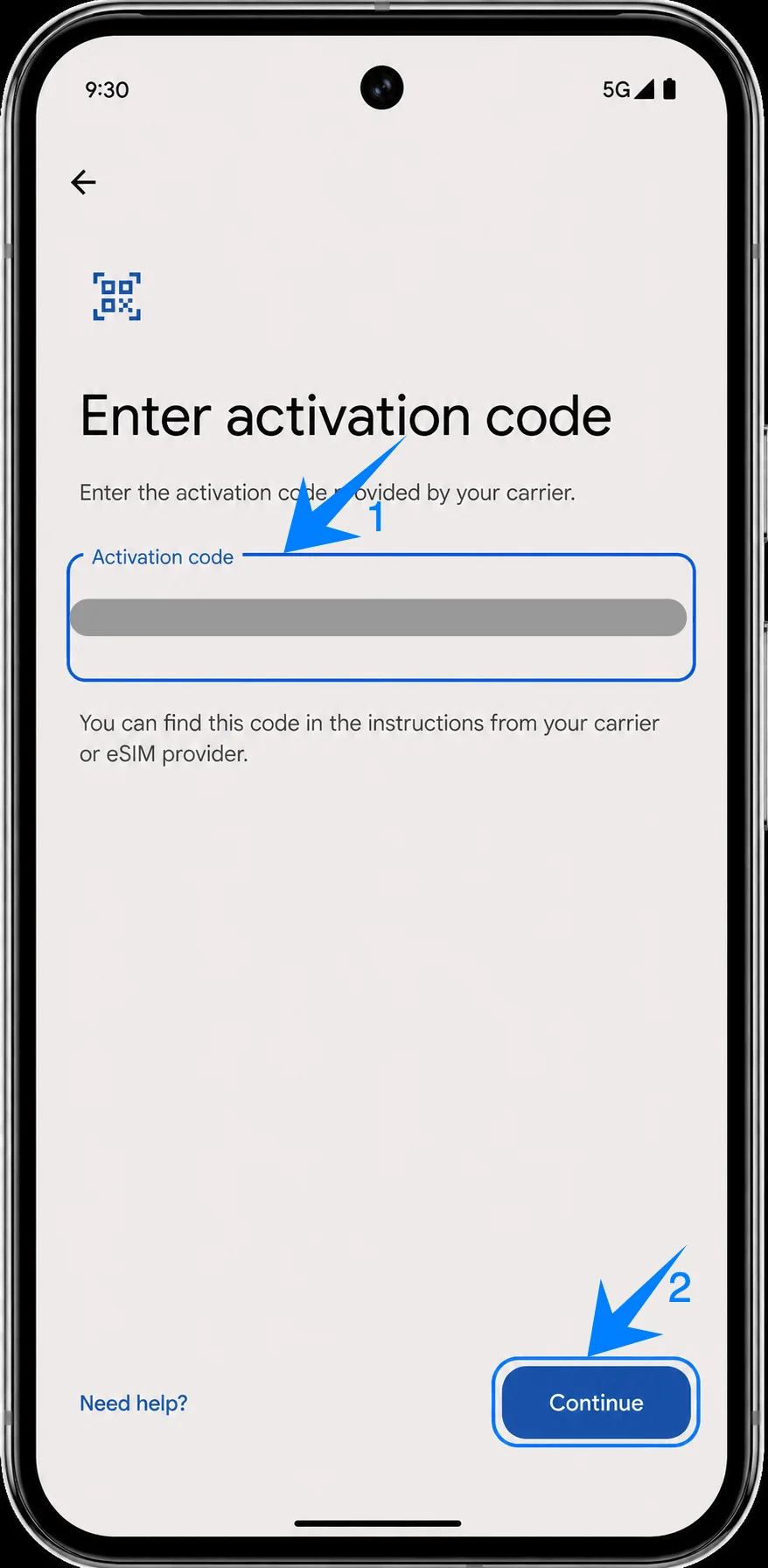 Activation Pixel 9
