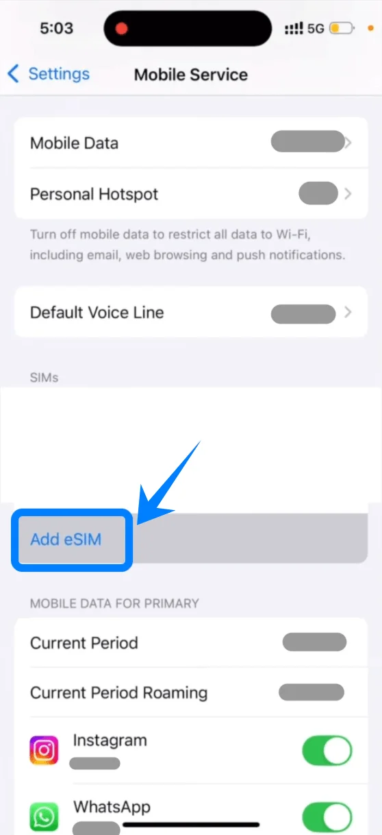 Add eSIM 15 Plus