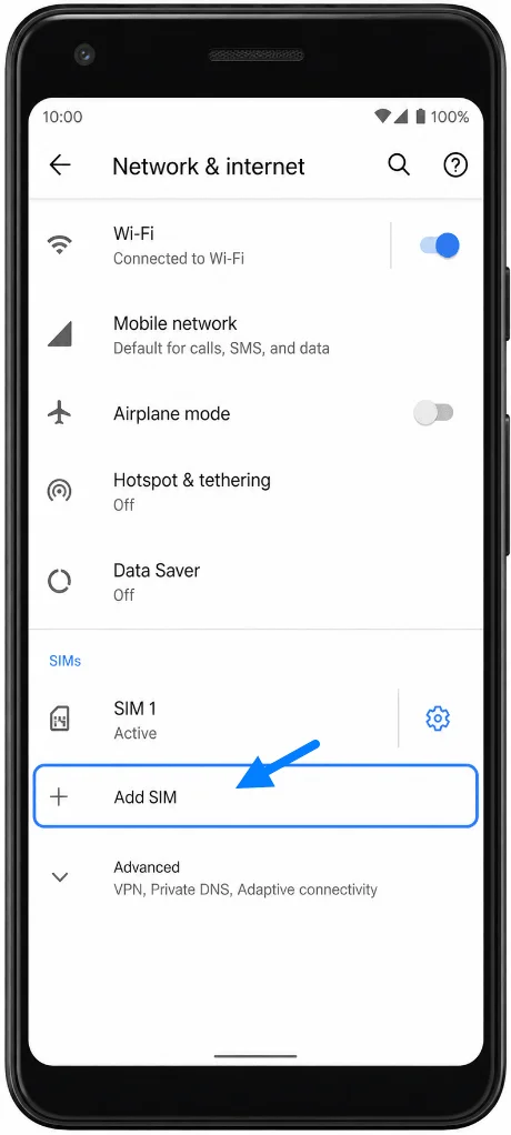 Add eSIM 2 XL