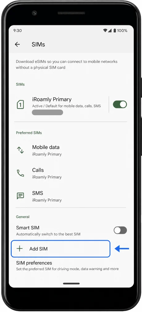 Add eSIM 3a XL