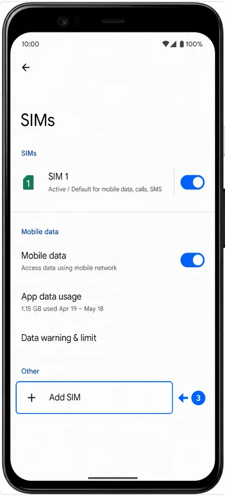 Add eSIM 4
