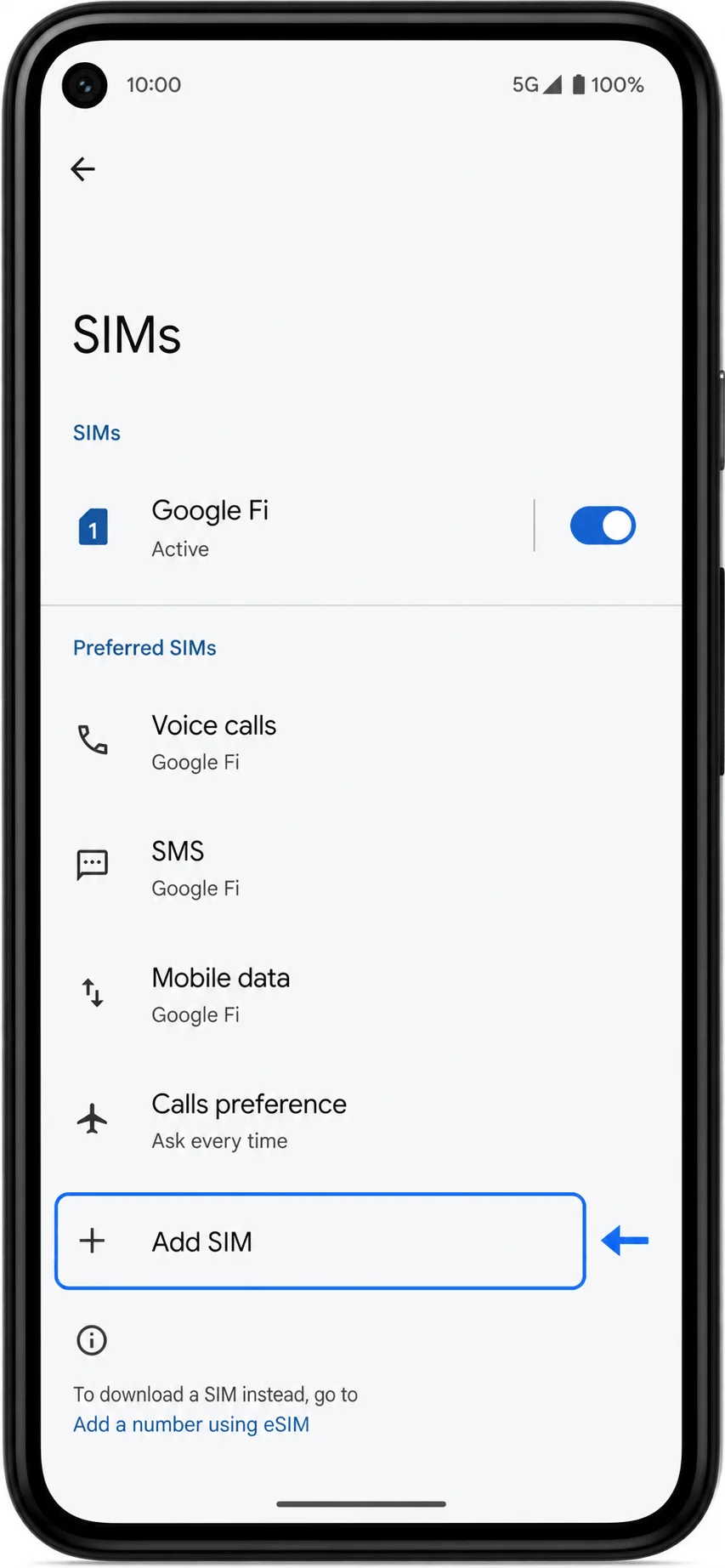 Add eSIM 5