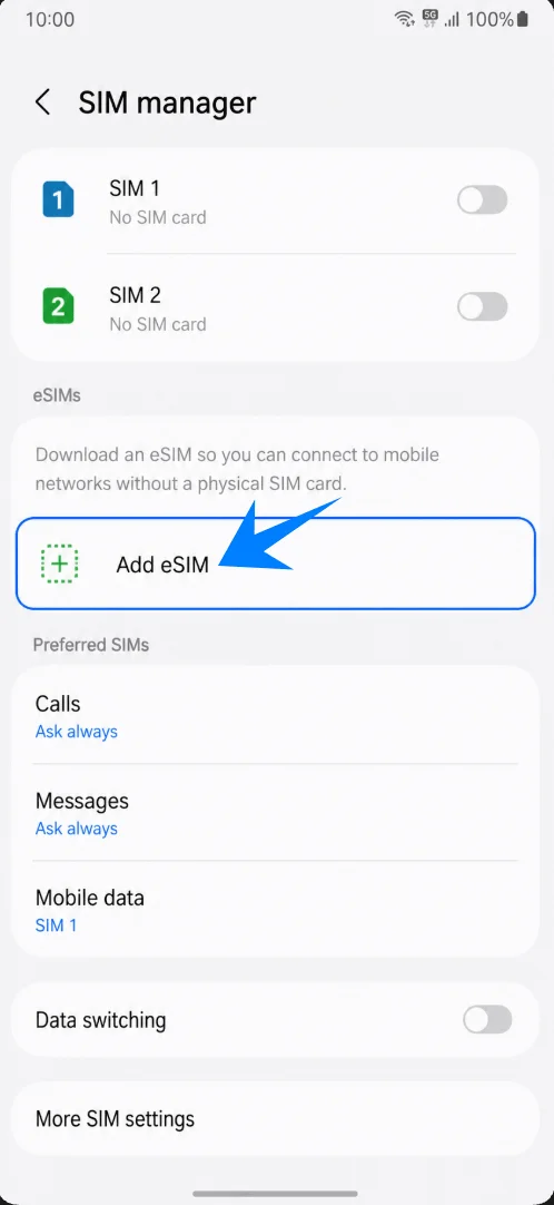 Add eSIM A23