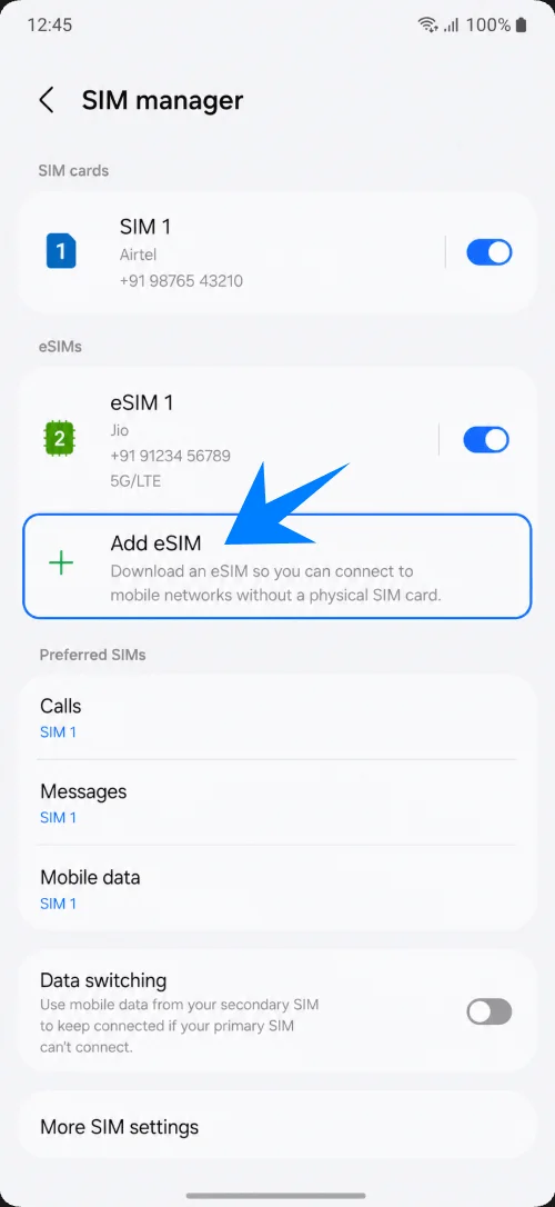 Add eSIM A35 Add eSIM A35