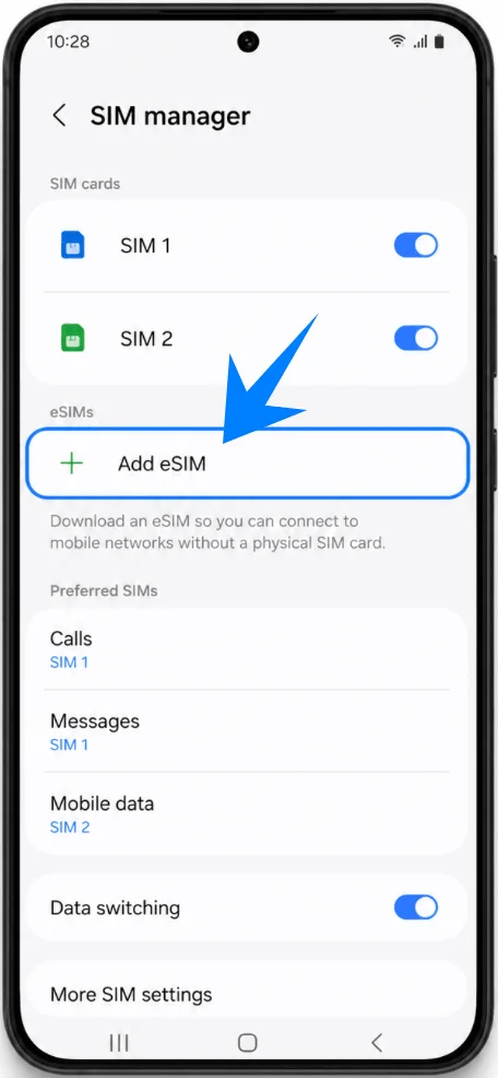 Add eSIM S22P