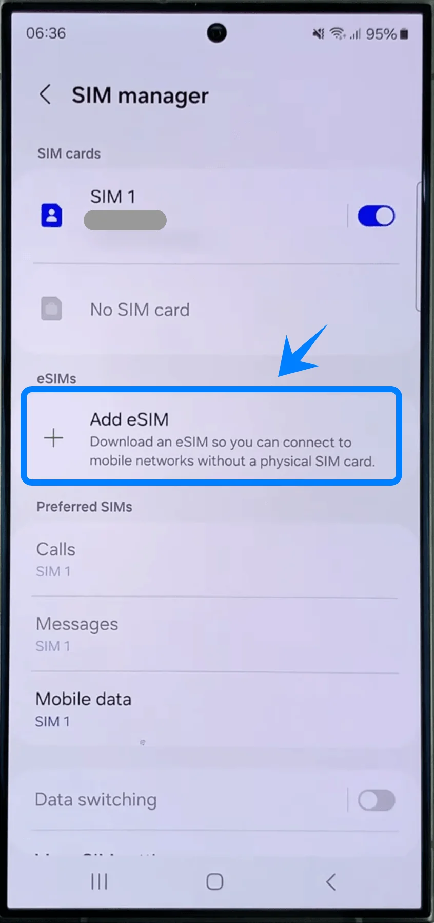 Add eSIM S24 Ultra
