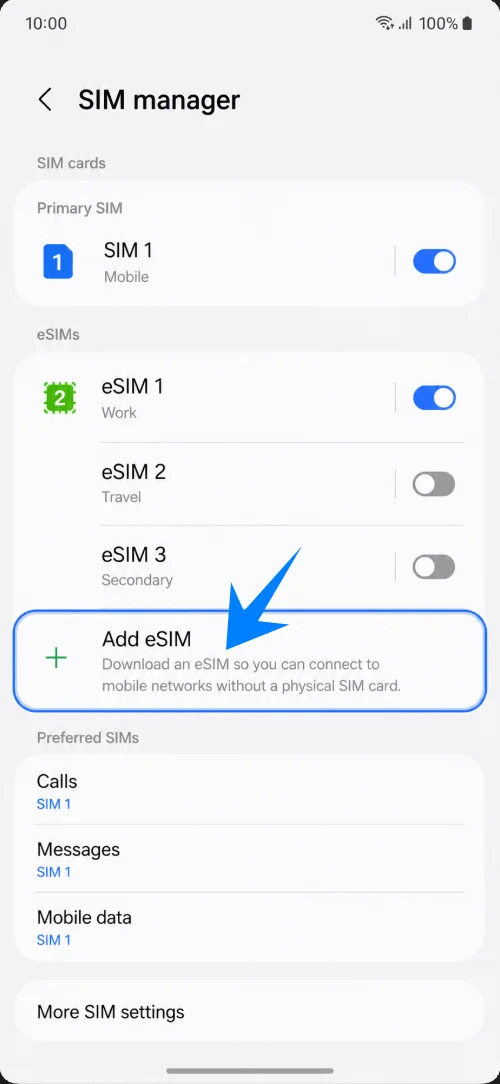 Add eSIM S25 FE Add eSIM S25 FE