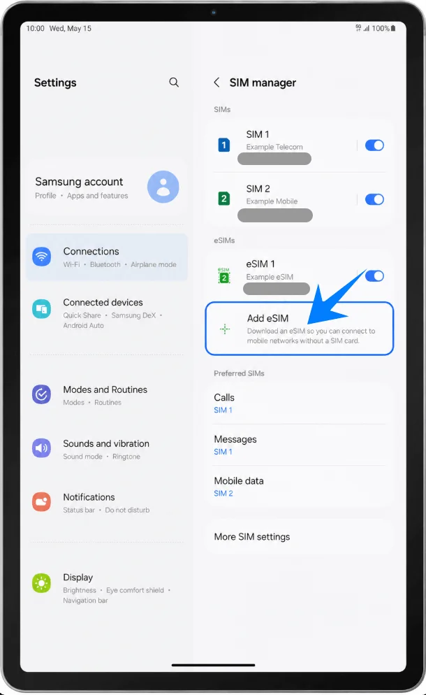 Add eSIM S9 FE Plus Add eSIM S9 FE Plus