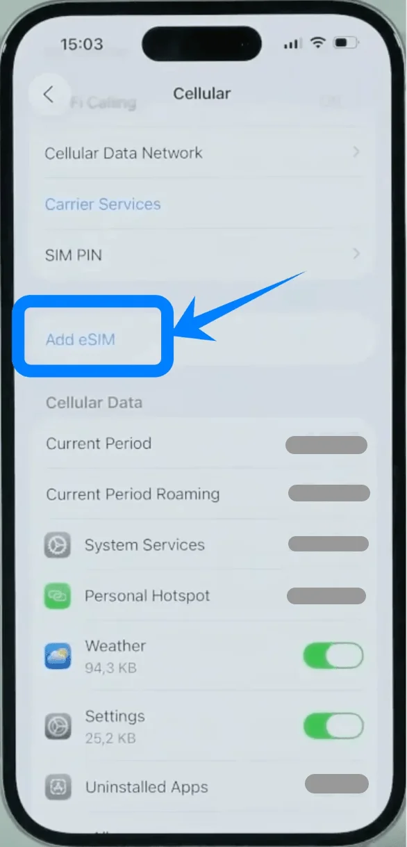 Add eSIM