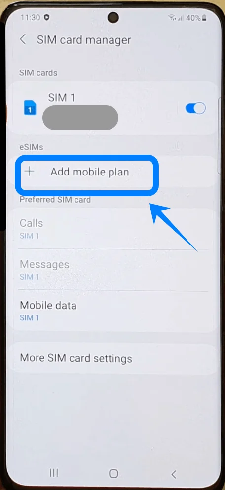 Add Mobile Plan S21 Plus Aggiungi piano tariffario S21 Plus