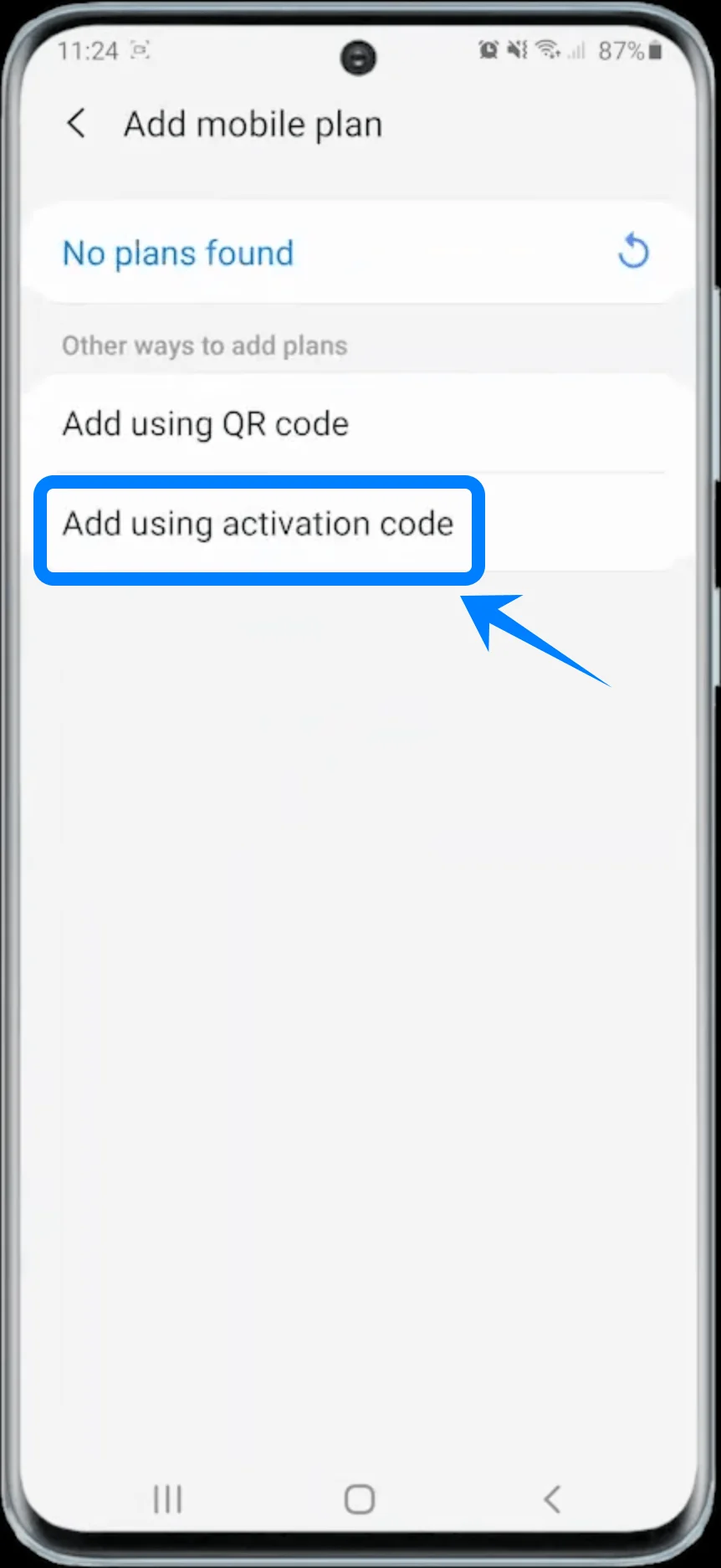 Add Using Activation Code S20