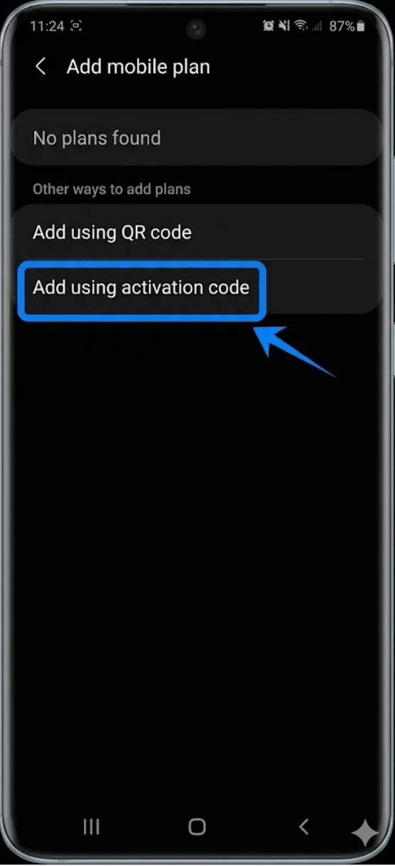 Add Using Activation Code S20 Plus
