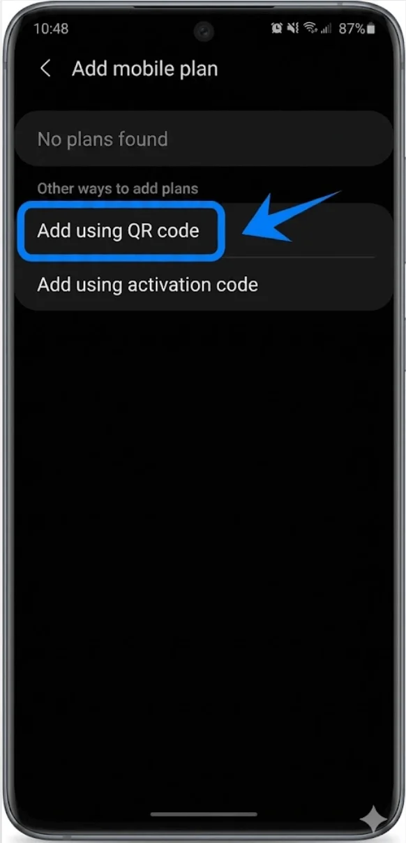Add Using QR Code S20 Ultra