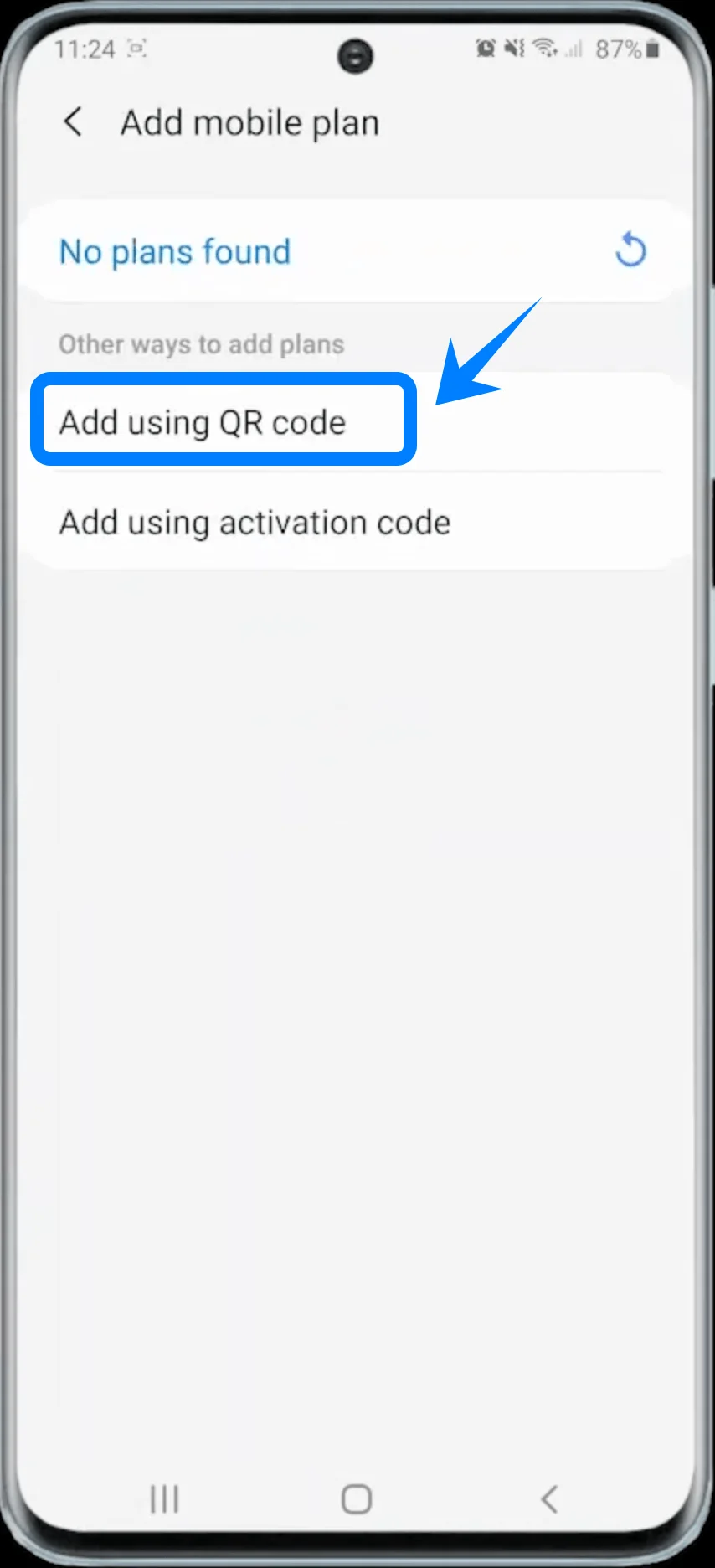 Add Using QR Code S20