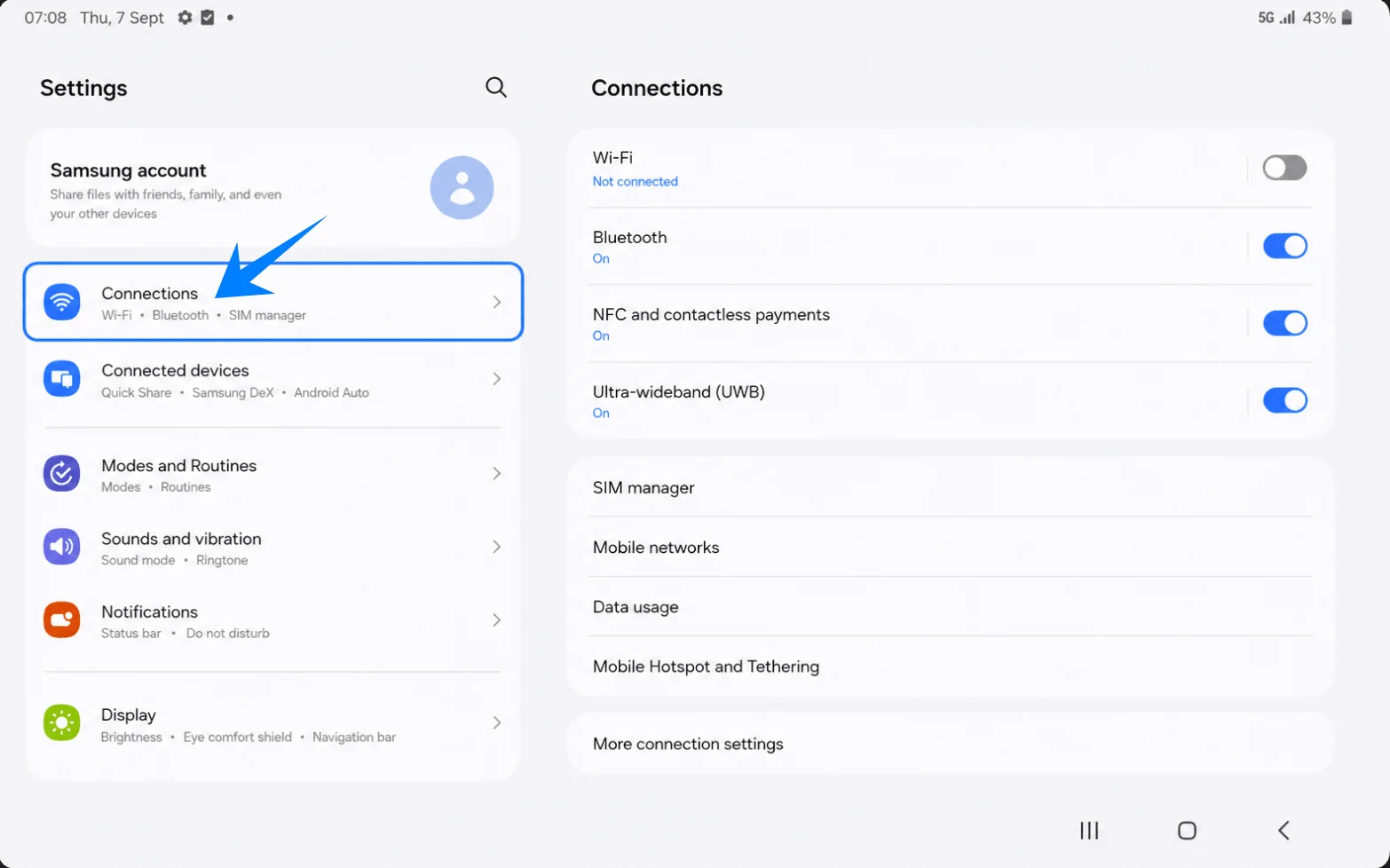 Connections Tab S9