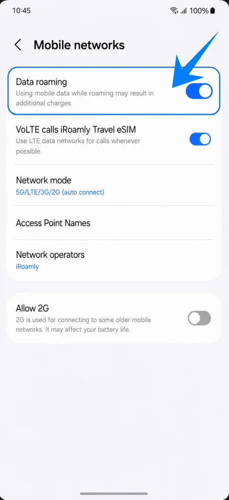 Data Roaming A54