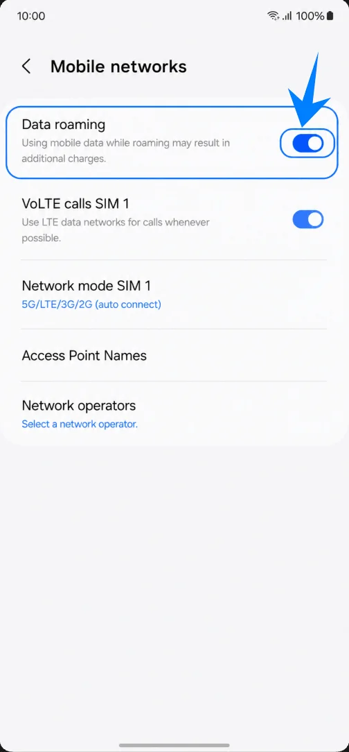 Data Roaming Note 20 Ultra