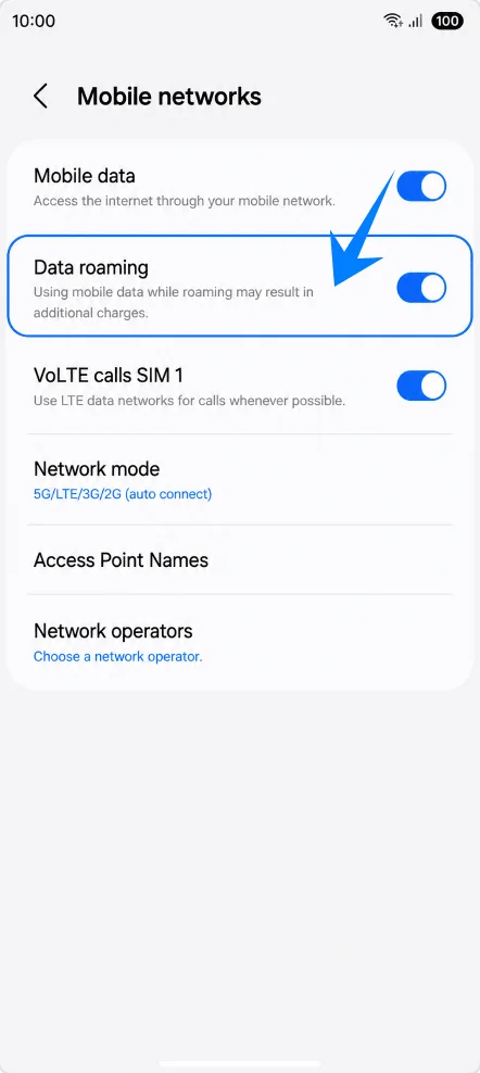 Data Roaming Note20