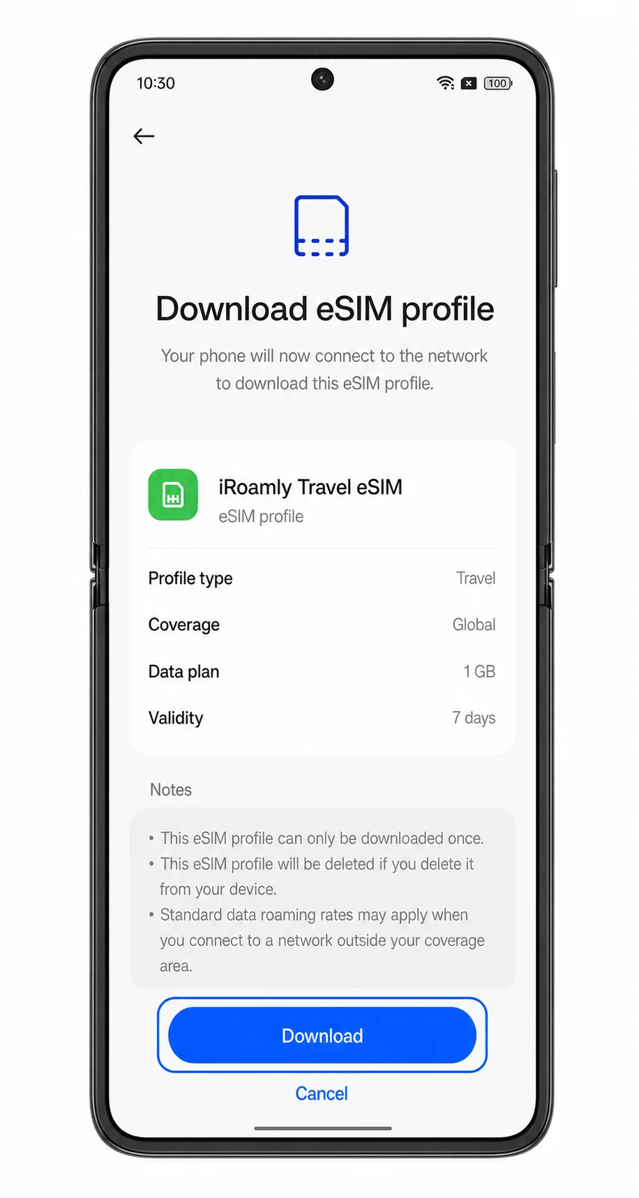 Download eSIM on OPPO Find N3 Flip Download eSIM on OPPO Find N3 Flip
