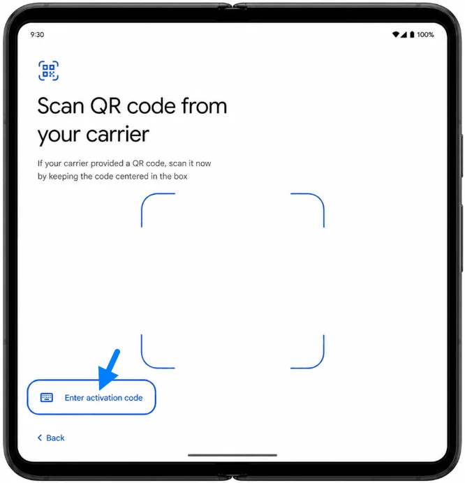 Enter Activation Code Pixel Fold