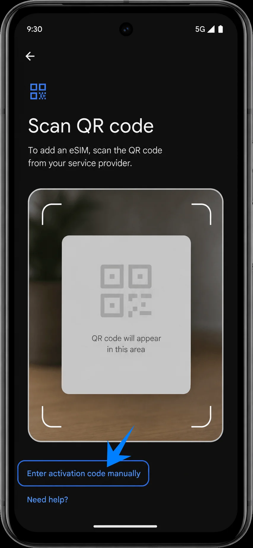 Enter Activation Code Pixel 8a