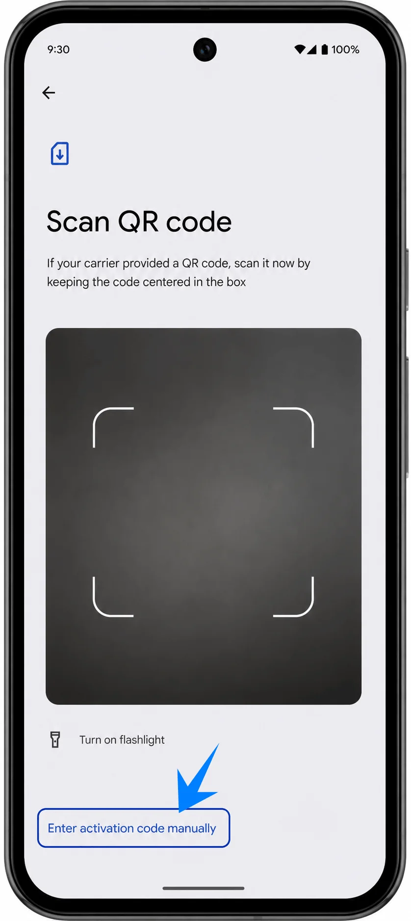 Enter Activation Code Pixel 9a