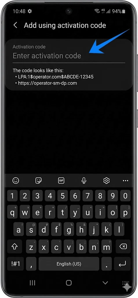 Enter Activation Code S20 Plus