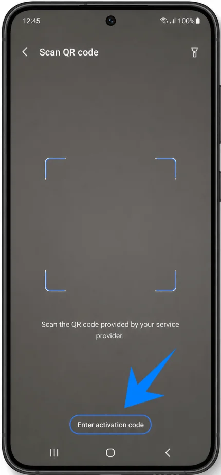 Enter Activation Code S23 FE
