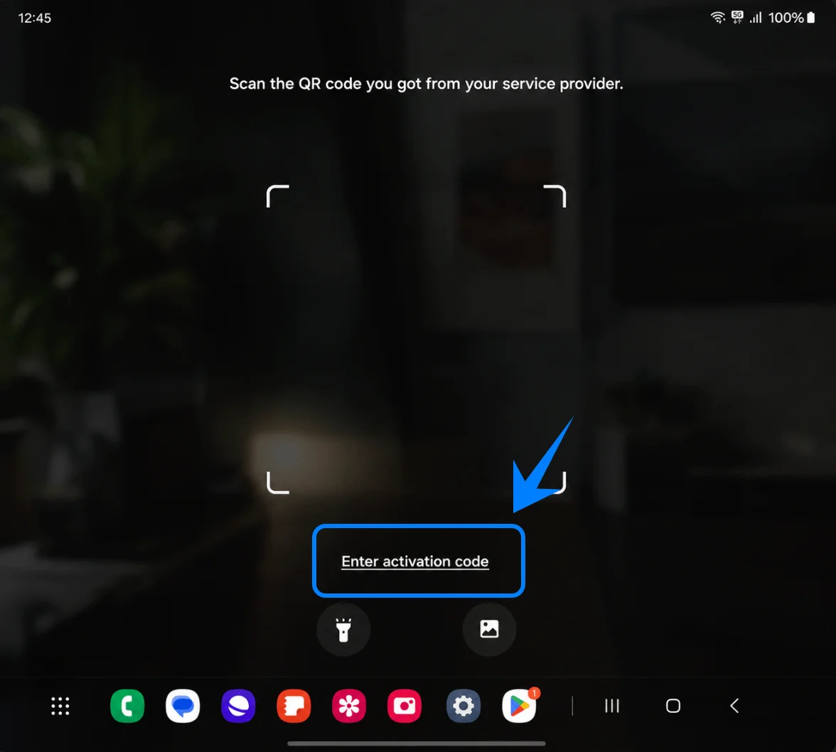 Enter Activation Code Z Fold7