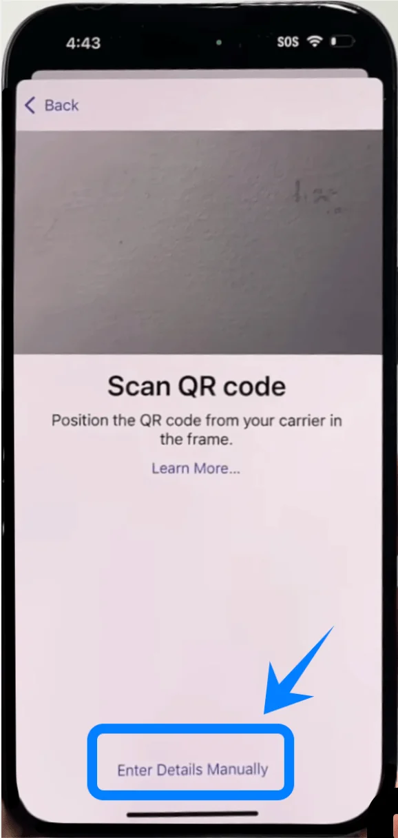 Enter Details Manually 14 Pro