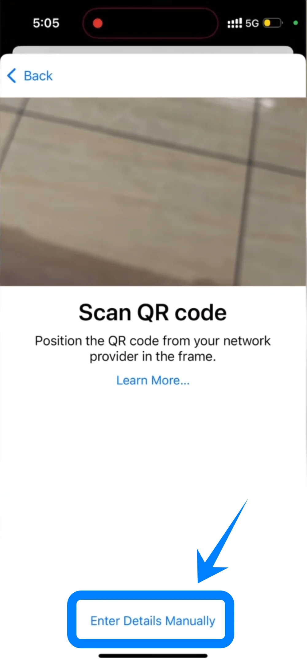 Enter Details Manually 15 Plus