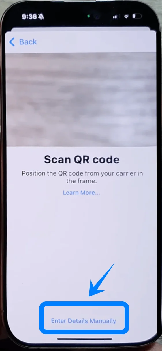 Enter Details Manually 16