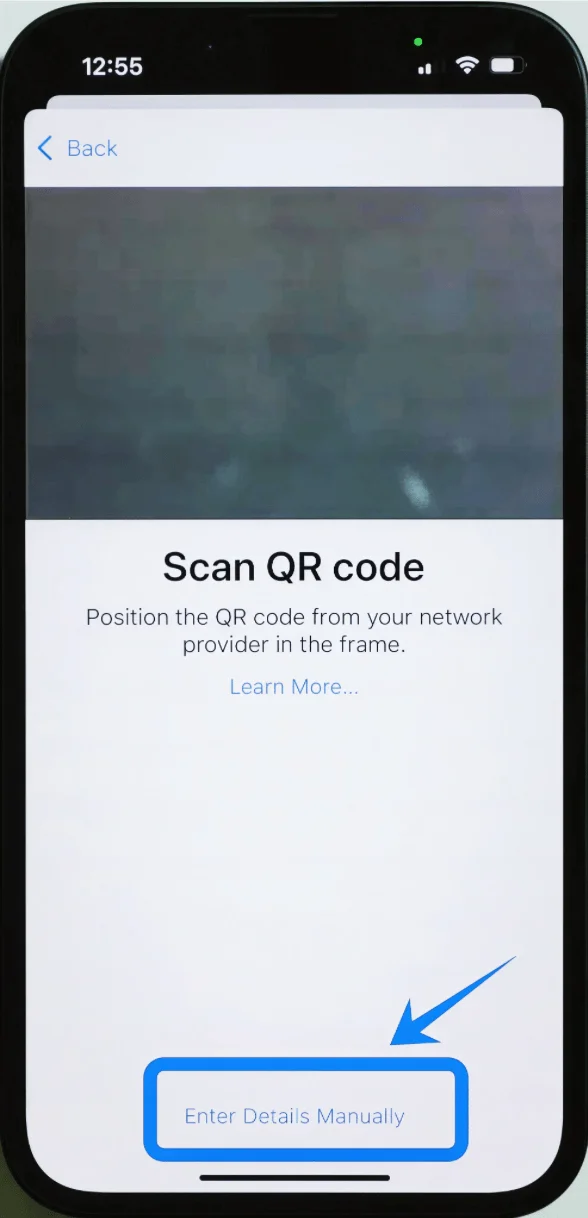 Enter Details Manually 16 E