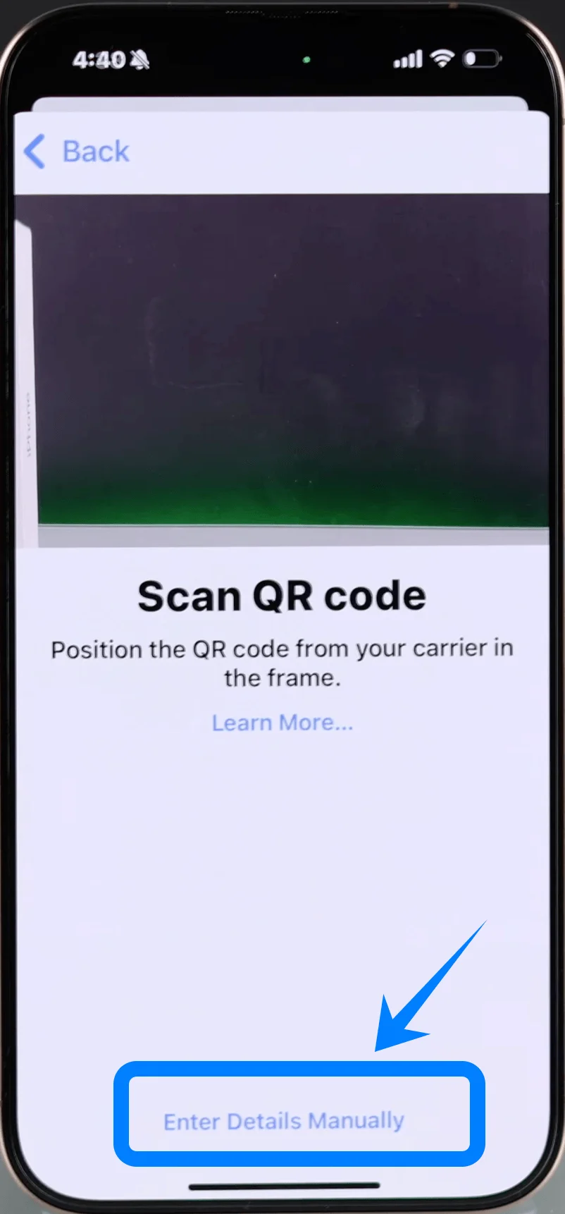 Enter Details Manually 16 PM
