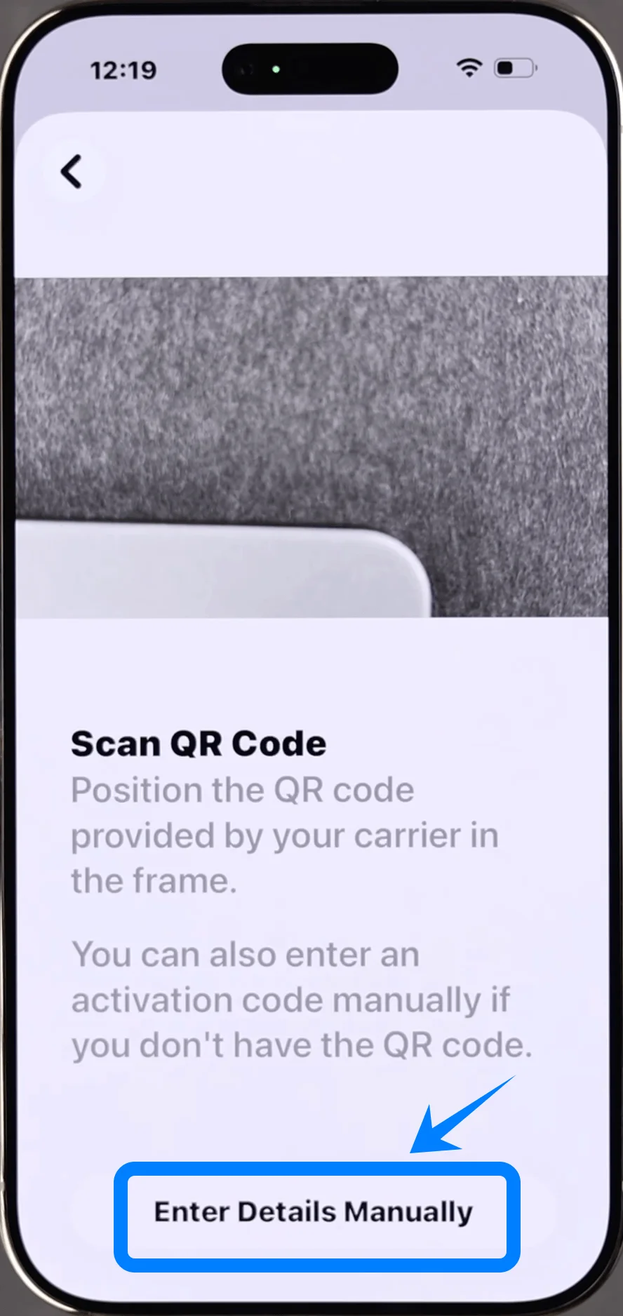 Enter Details Manually 17 Air