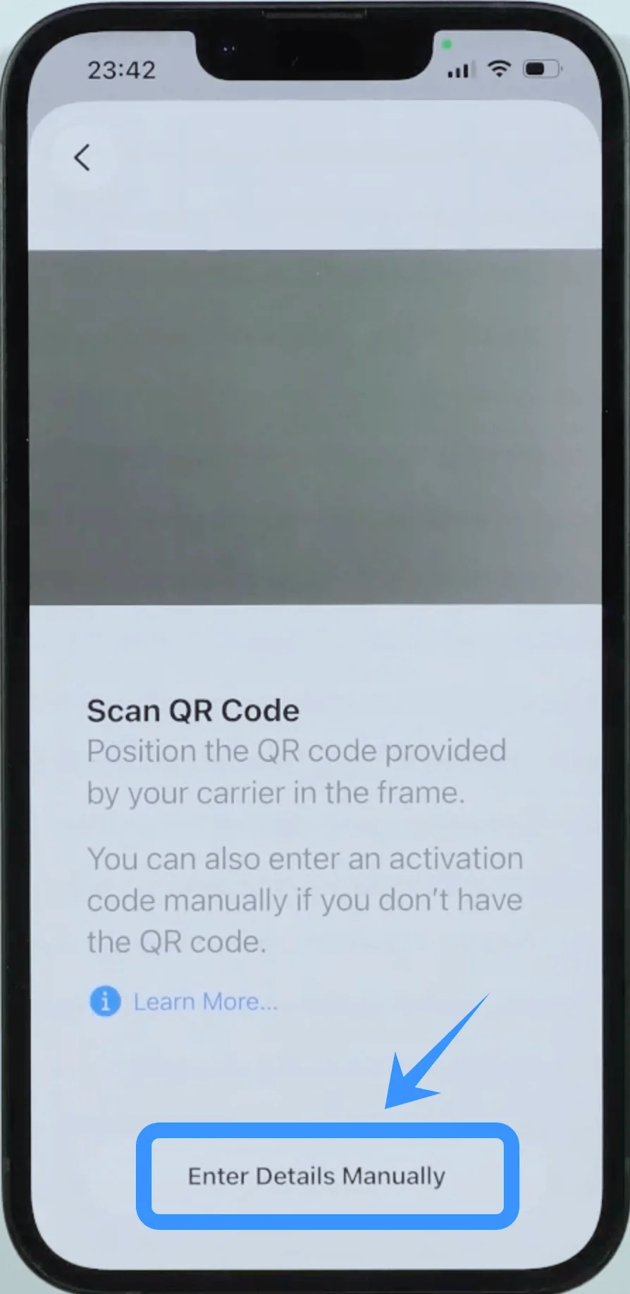 Enter Details Manually 17 E