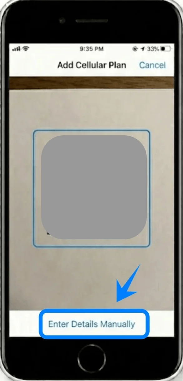 Enter Details Manually SE2