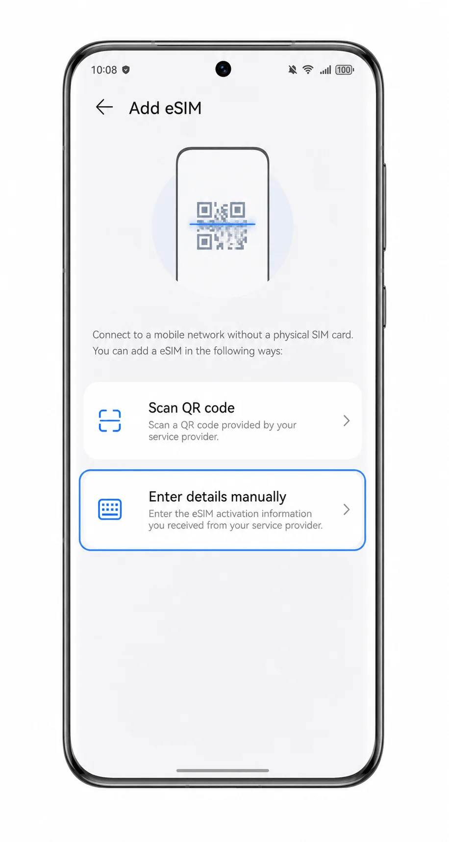 Enter eSIM Details Manually on Huawei Pura 70 Pro Enter eSIM Details Manually on Huawei Pura 70 Pro