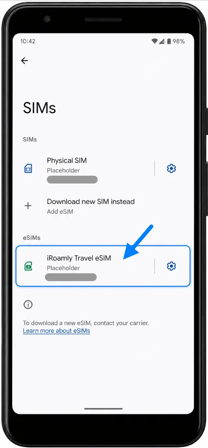 eSIM Is Installed 3a