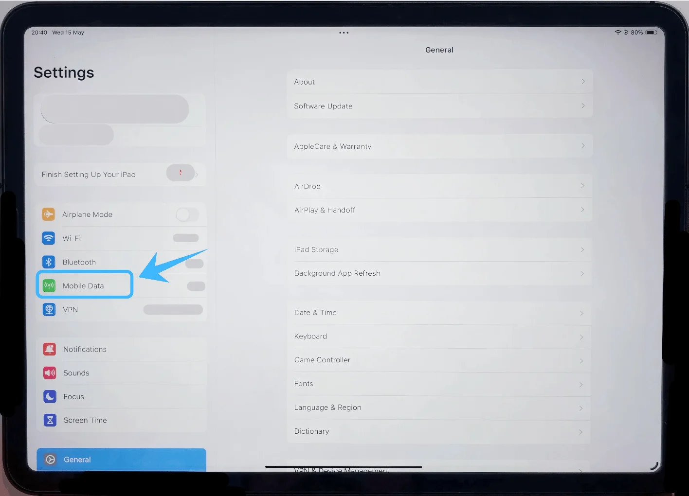 Mobile Data iPad Pro 12.9 Inch