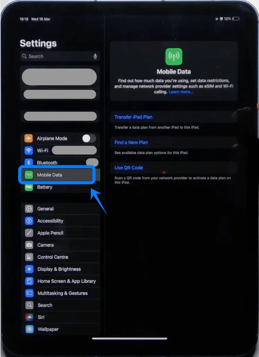 Mobile Data iPad