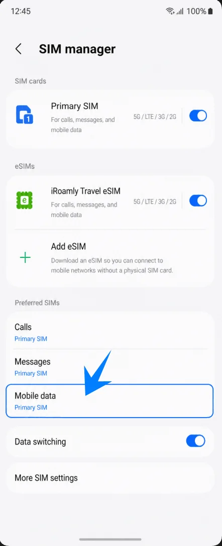 Mobile Data Z Flip5 Mobile Data Z Flip5