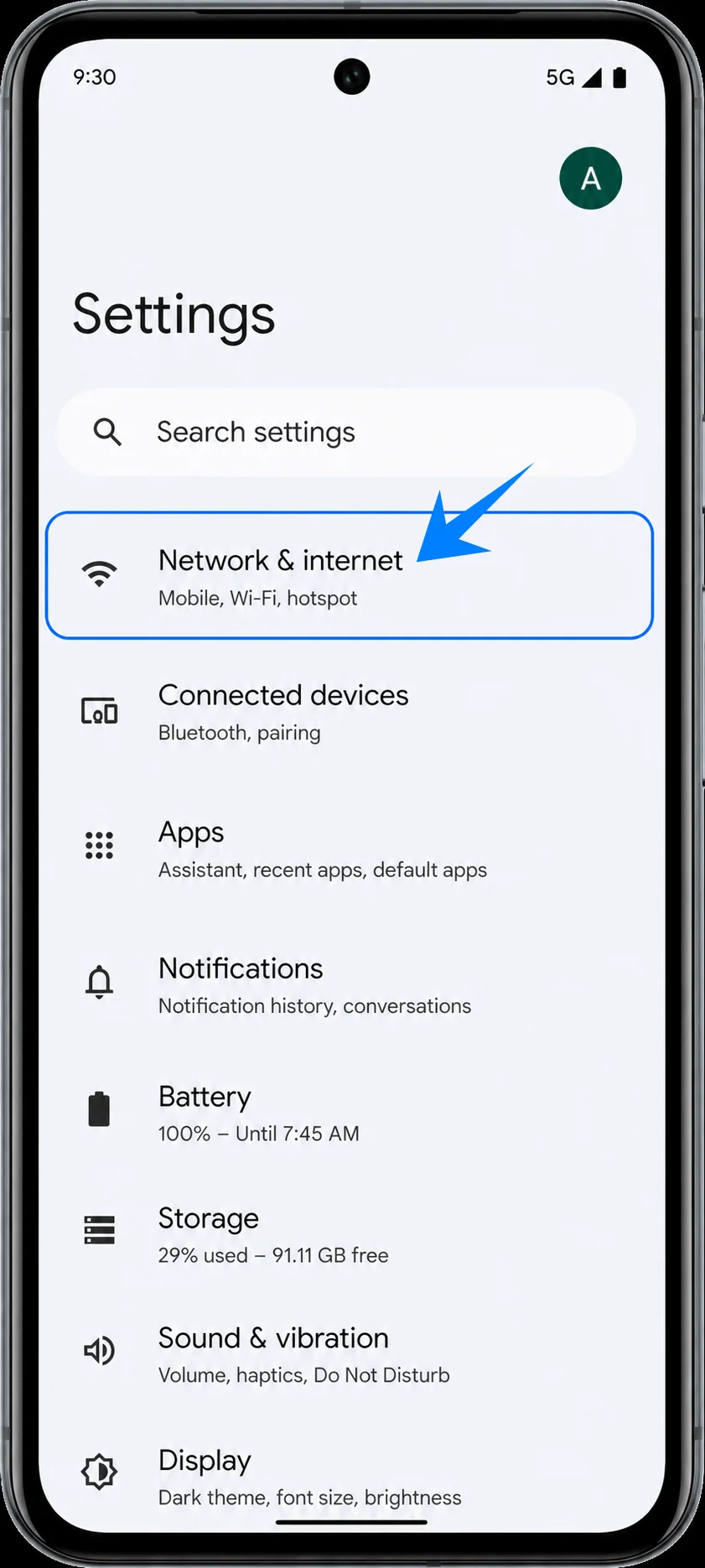 Network and Internet Pixel 8a