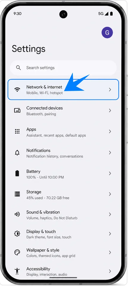 Network and Internet Pixel 10 Pro