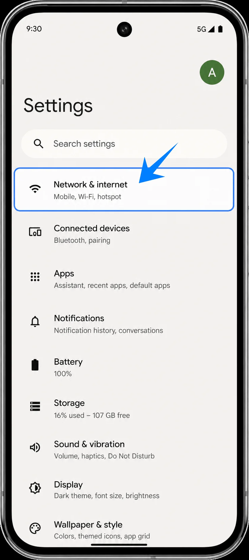Network and Internet Pixel 9