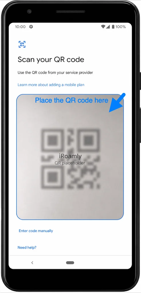 Place the QR Code 3a XL