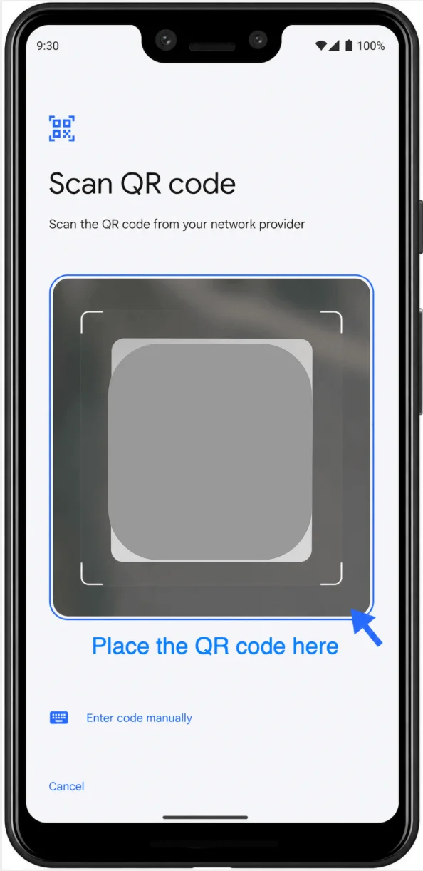 Place the QR Code 3 XL