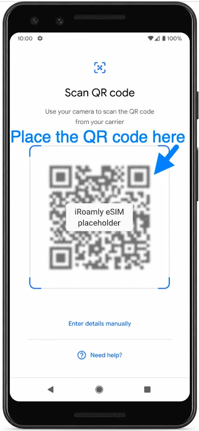 Place the QR Code 4 XL Place the QR Code 4 XL